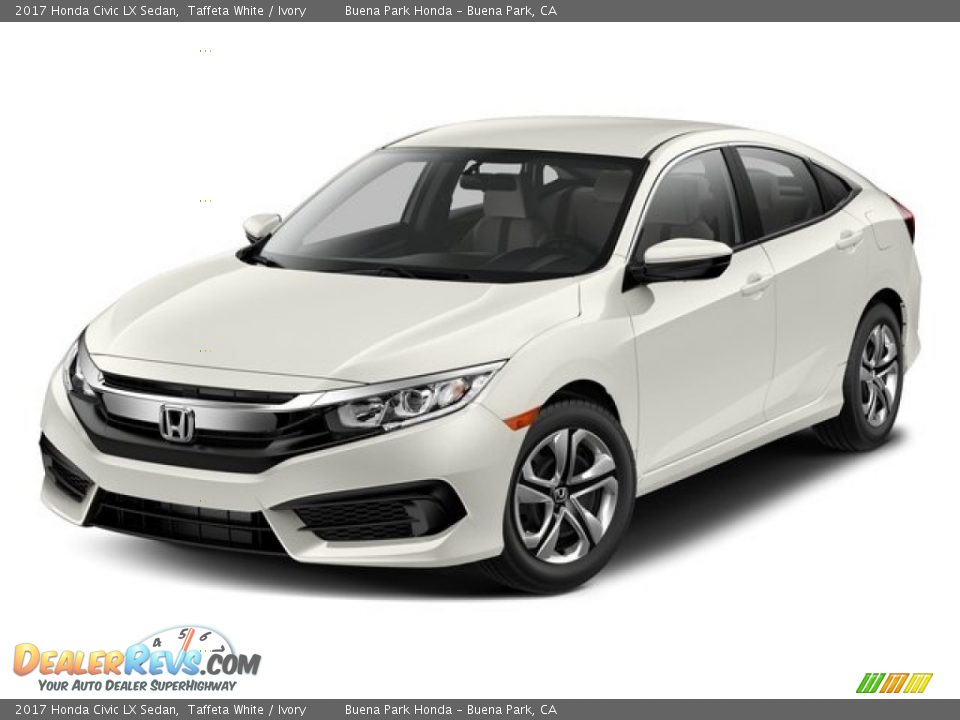 2017 Honda Civic LX Sedan Taffeta White / Ivory Photo #16