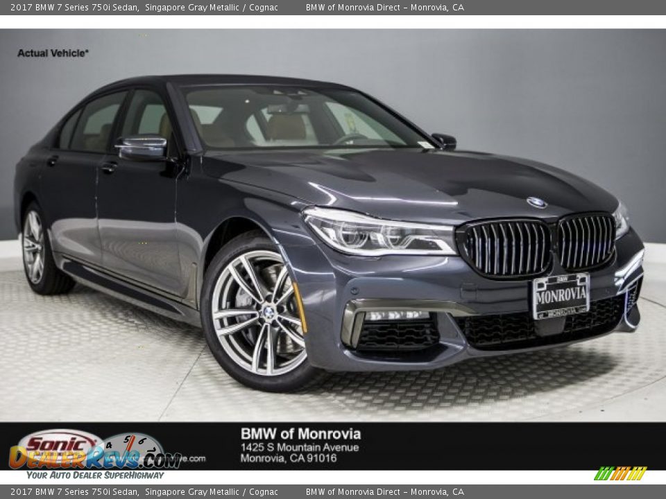 2017 BMW 7 Series 750i Sedan Singapore Gray Metallic / Cognac Photo #1