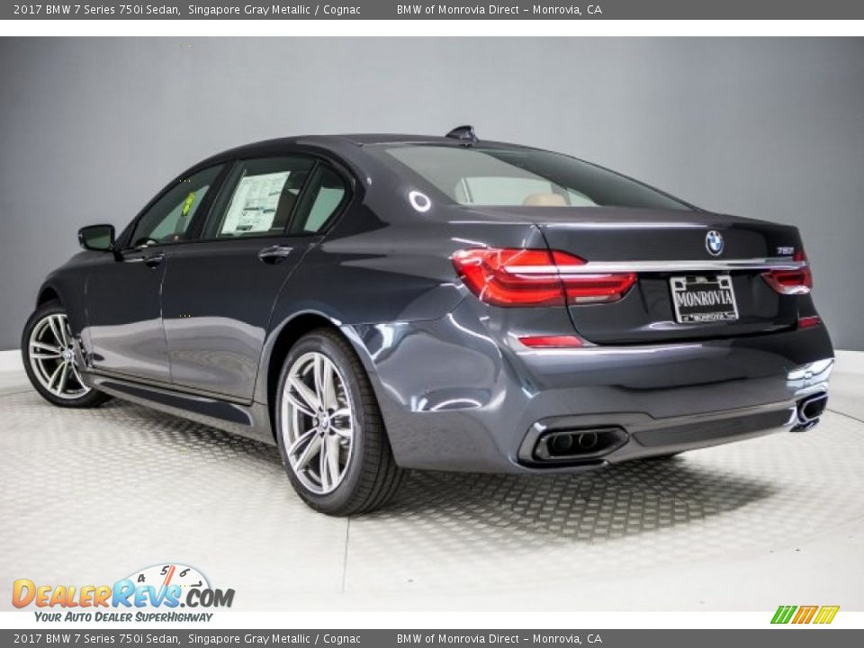 2017 BMW 7 Series 750i Sedan Singapore Gray Metallic / Cognac Photo #3