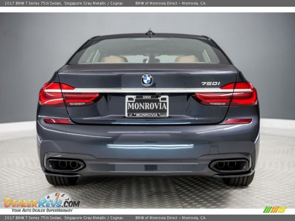 2017 BMW 7 Series 750i Sedan Singapore Gray Metallic / Cognac Photo #4