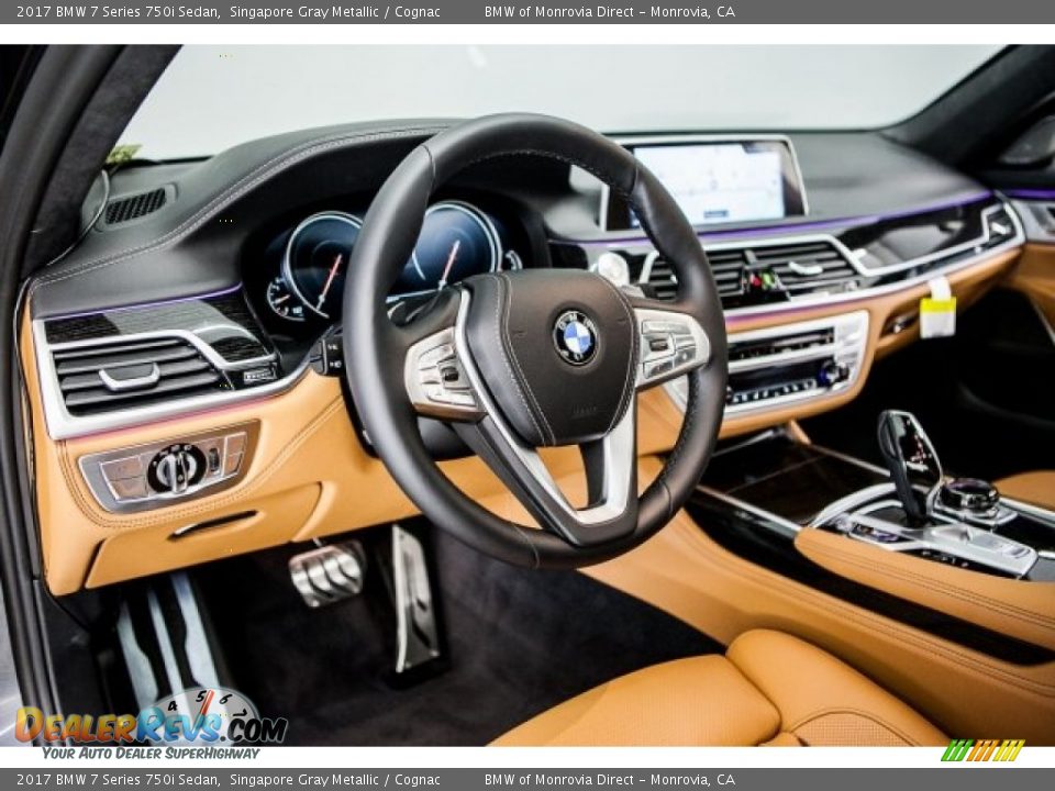 2017 BMW 7 Series 750i Sedan Singapore Gray Metallic / Cognac Photo #5
