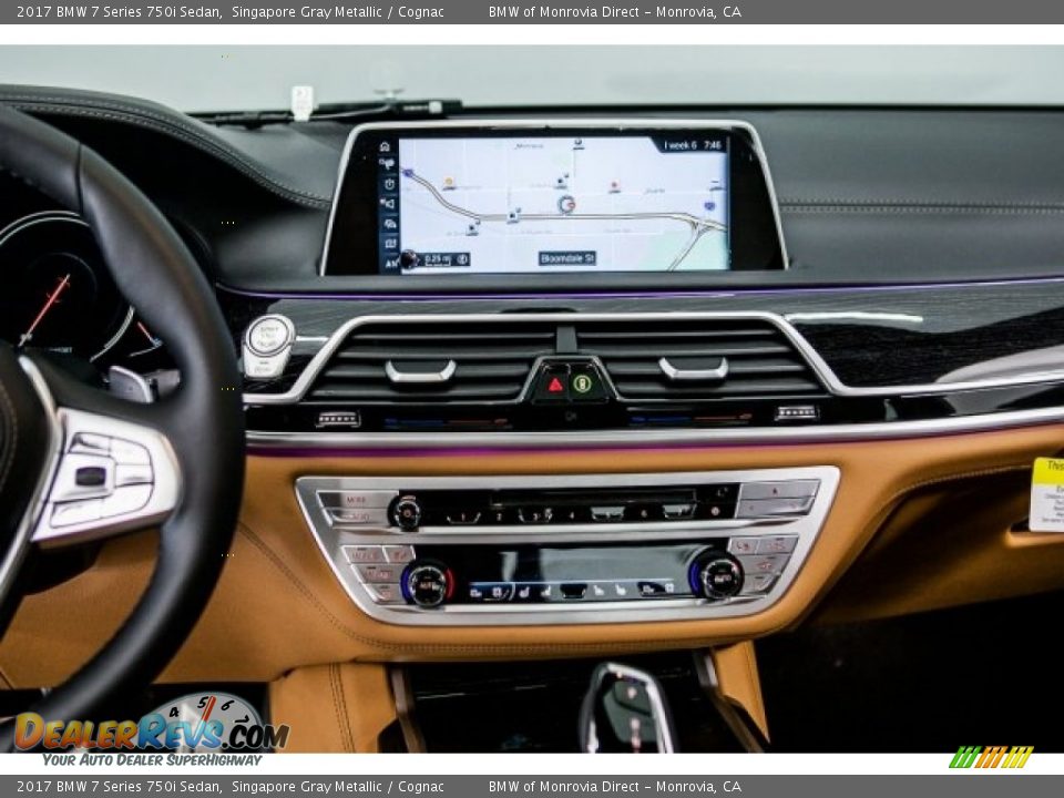 2017 BMW 7 Series 750i Sedan Singapore Gray Metallic / Cognac Photo #6