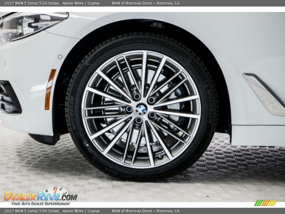 2017 BMW 5 Series 530i Sedan Alpine White / Cognac Photo #9
