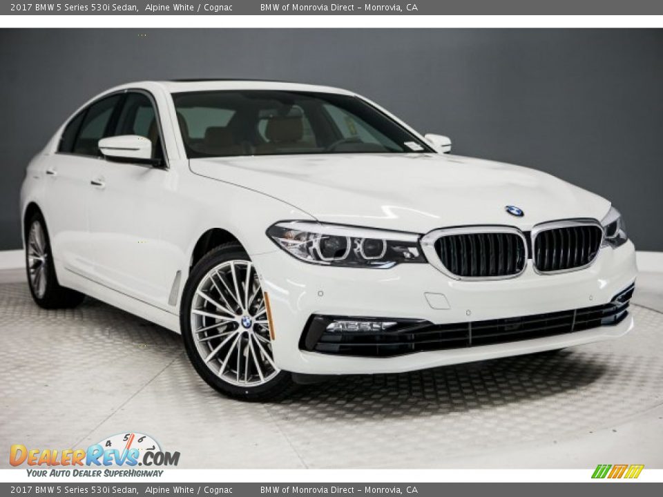 2017 BMW 5 Series 530i Sedan Alpine White / Cognac Photo #12