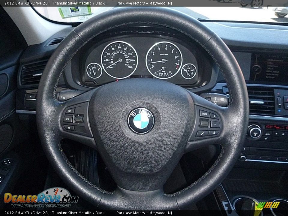 2012 BMW X3 xDrive 28i Titanium Silver Metallic / Black Photo #29