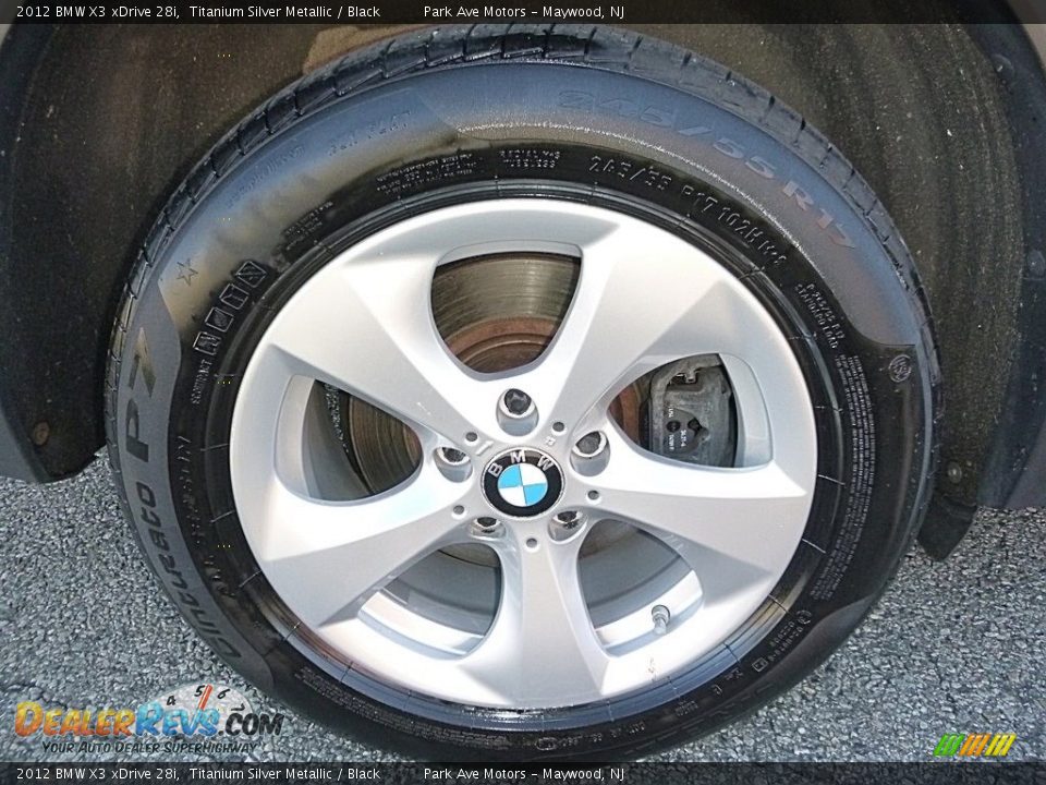 2012 BMW X3 xDrive 28i Titanium Silver Metallic / Black Photo #34