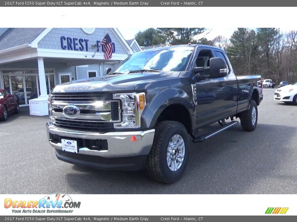 2017 Ford F250 Super Duty XLT SuperCab 4x4 Magnetic / Medium Earth Gray Photo #3
