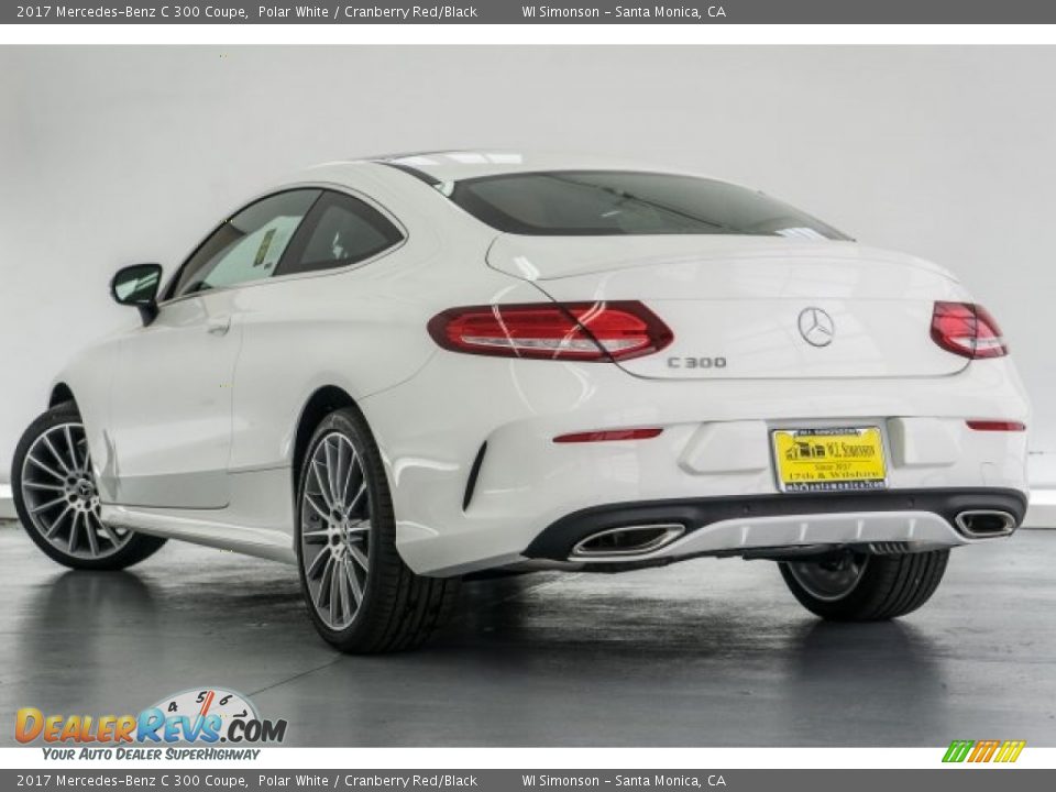 2017 Mercedes-Benz C 300 Coupe Polar White / Cranberry Red/Black Photo #3