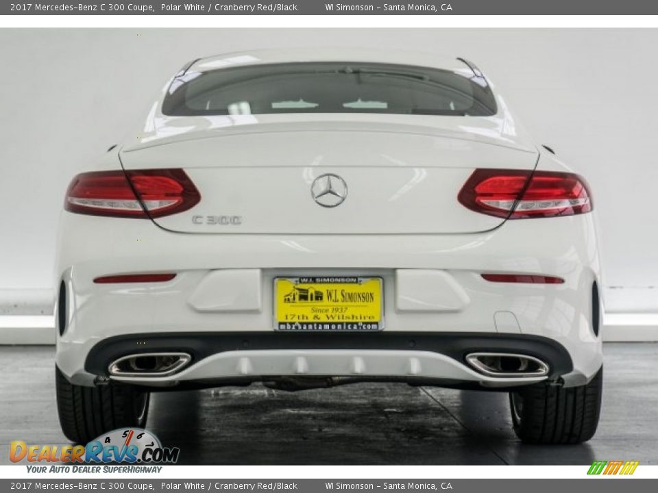 2017 Mercedes-Benz C 300 Coupe Polar White / Cranberry Red/Black Photo #4
