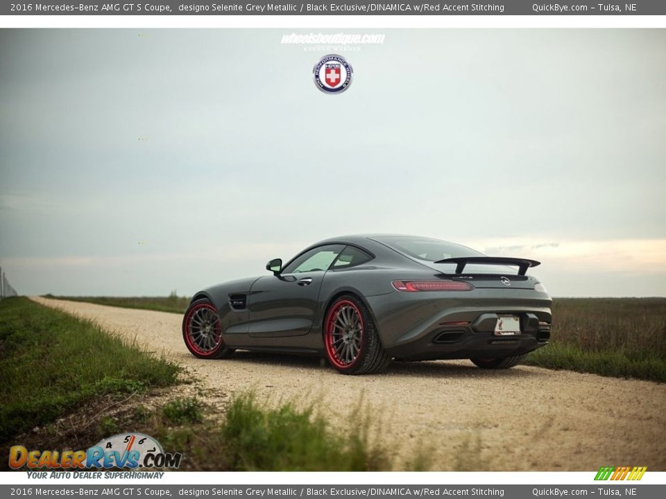 2016 Mercedes-Benz AMG GT S Coupe designo Selenite Grey Metallic / Black Exclusive/DINAMICA w/Red Accent Stitching Photo #3