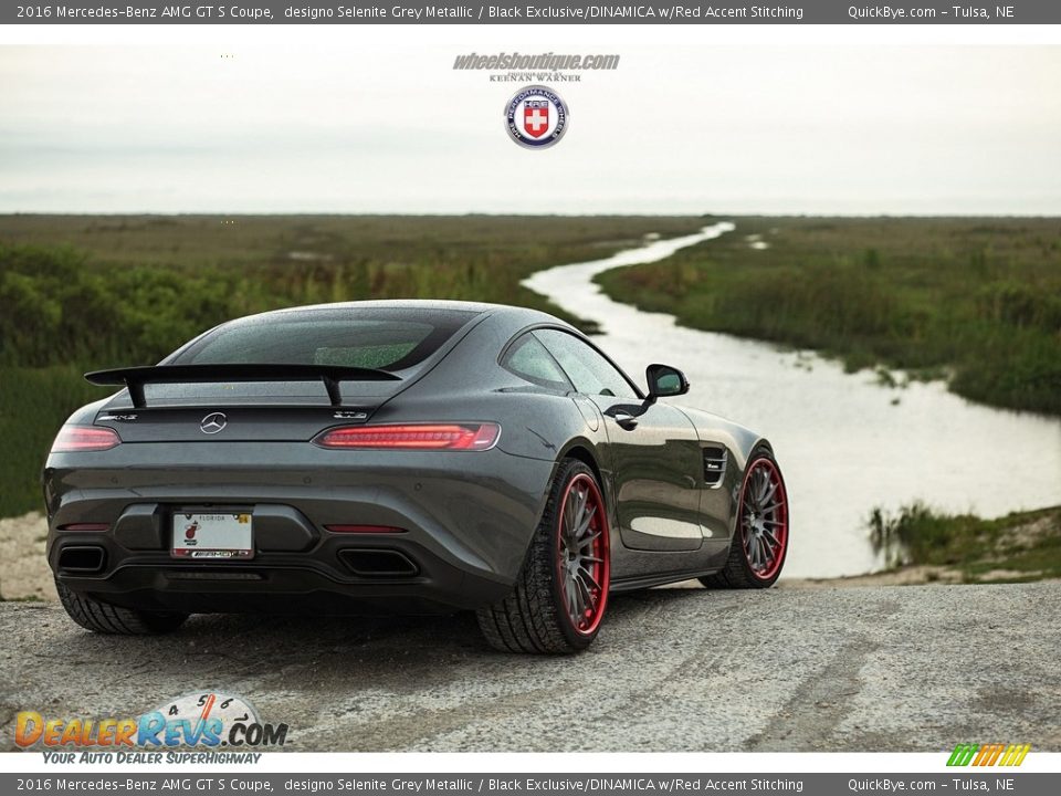 2016 Mercedes-Benz AMG GT S Coupe designo Selenite Grey Metallic / Black Exclusive/DINAMICA w/Red Accent Stitching Photo #4