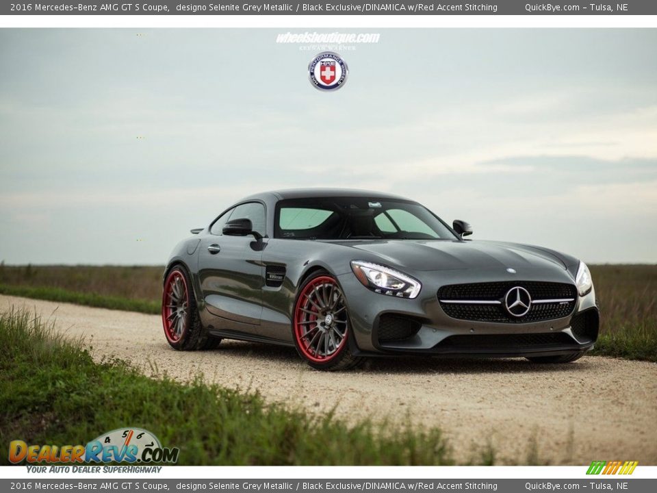 2016 Mercedes-Benz AMG GT S Coupe designo Selenite Grey Metallic / Black Exclusive/DINAMICA w/Red Accent Stitching Photo #5