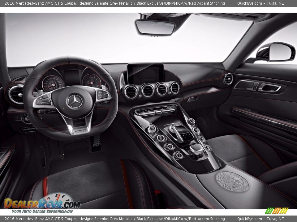 Black Exclusive/DINAMICA w/Red Accent Stitching Interior - 2016 Mercedes-Benz AMG GT S Coupe Photo #7