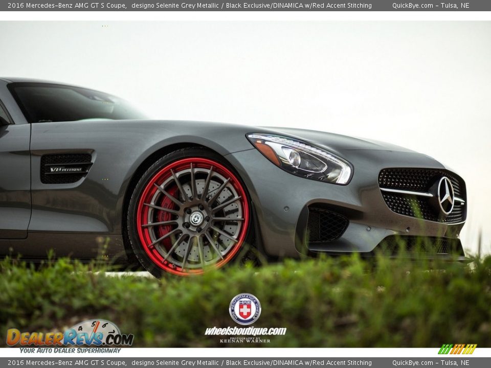 2016 Mercedes-Benz AMG GT S Coupe designo Selenite Grey Metallic / Black Exclusive/DINAMICA w/Red Accent Stitching Photo #9