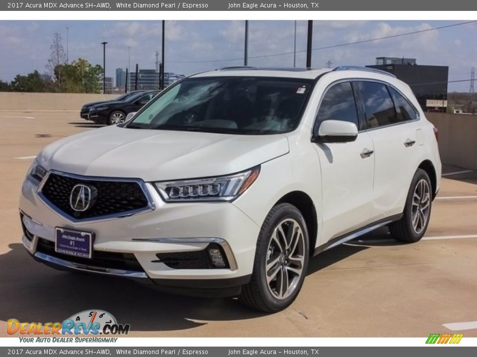 2017 Acura MDX Advance SH-AWD White Diamond Pearl / Espresso Photo #3
