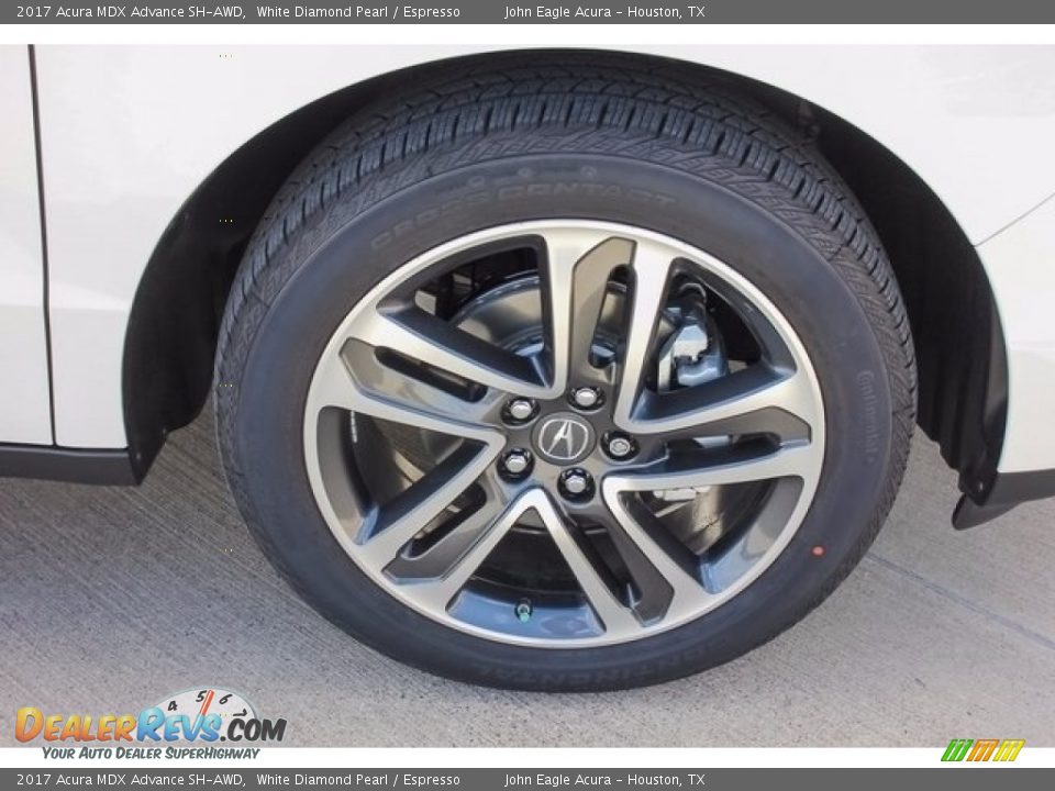 2017 Acura MDX Advance SH-AWD White Diamond Pearl / Espresso Photo #11