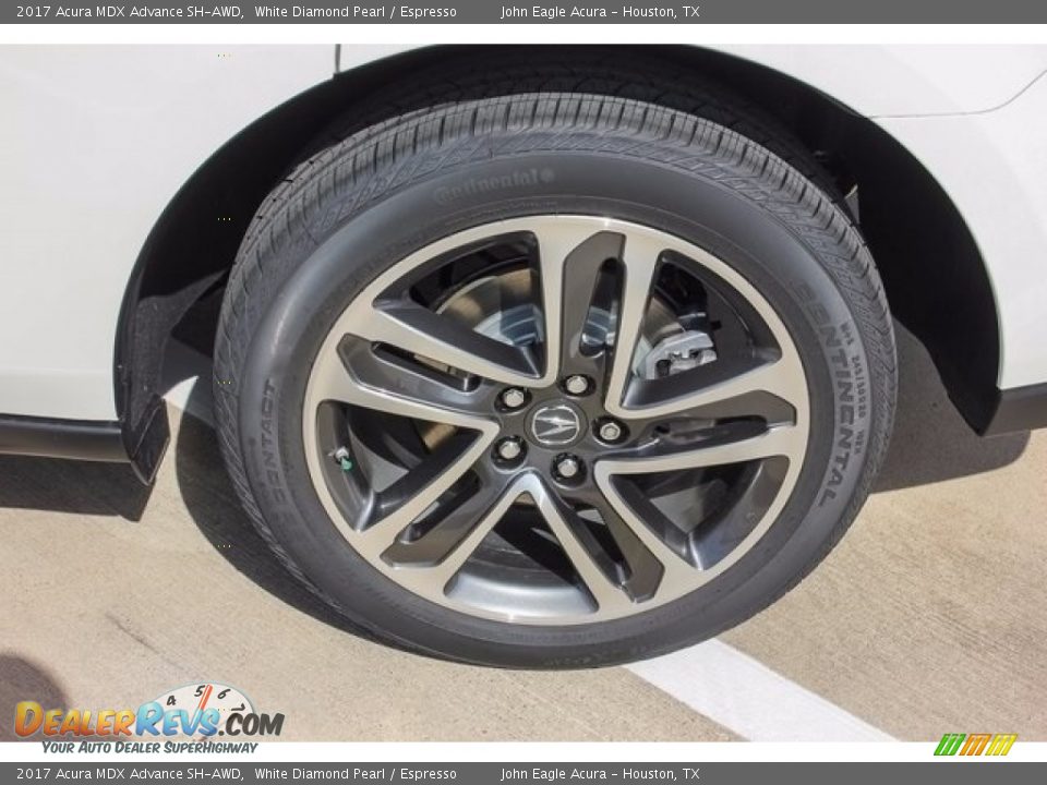 2017 Acura MDX Advance SH-AWD White Diamond Pearl / Espresso Photo #13