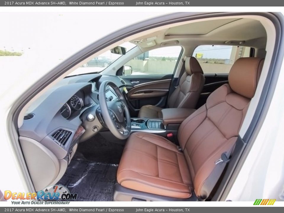 2017 Acura MDX Advance SH-AWD White Diamond Pearl / Espresso Photo #18