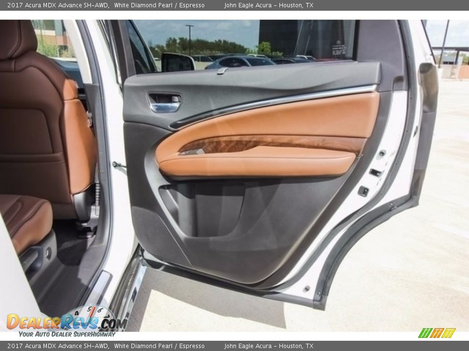 2017 Acura MDX Advance SH-AWD White Diamond Pearl / Espresso Photo #24