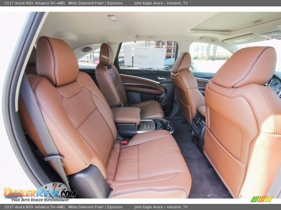 2017 Acura MDX Advance SH-AWD White Diamond Pearl / Espresso Photo #25