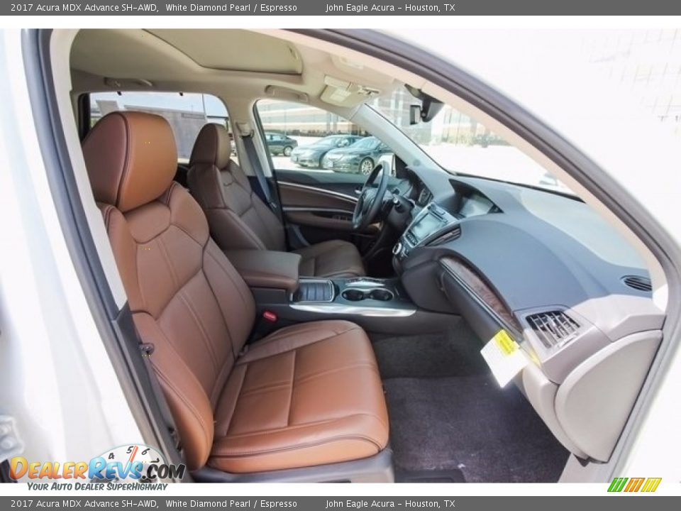 2017 Acura MDX Advance SH-AWD White Diamond Pearl / Espresso Photo #29