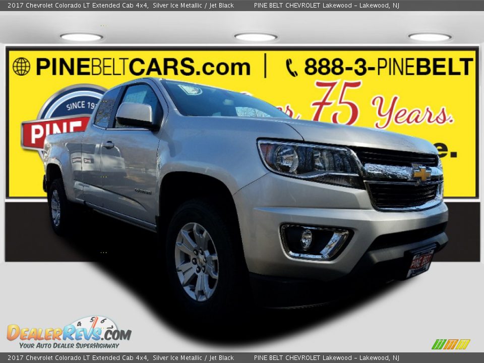 2017 Chevrolet Colorado LT Extended Cab 4x4 Silver Ice Metallic / Jet Black Photo #1