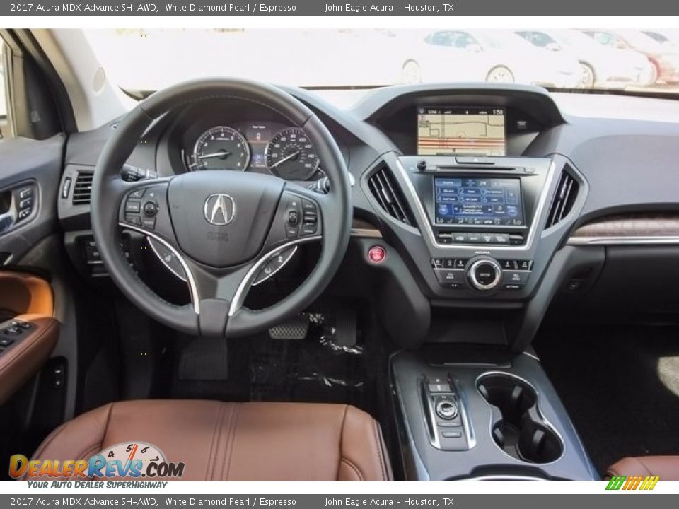2017 Acura MDX Advance SH-AWD White Diamond Pearl / Espresso Photo #32