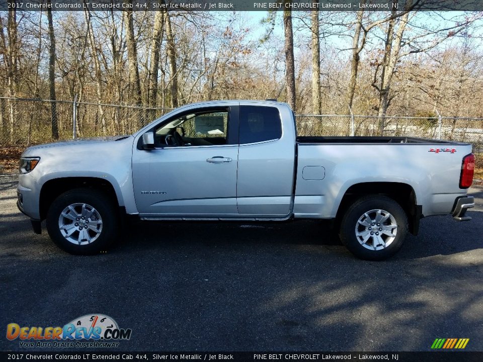 2017 Chevrolet Colorado LT Extended Cab 4x4 Silver Ice Metallic / Jet Black Photo #3