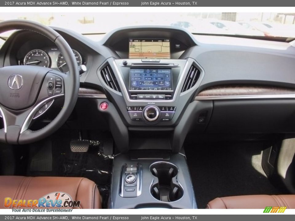 2017 Acura MDX Advance SH-AWD White Diamond Pearl / Espresso Photo #34