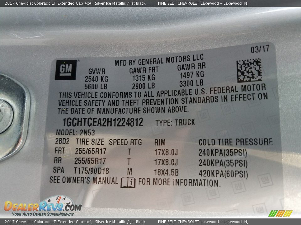 2017 Chevrolet Colorado LT Extended Cab 4x4 Silver Ice Metallic / Jet Black Photo #7