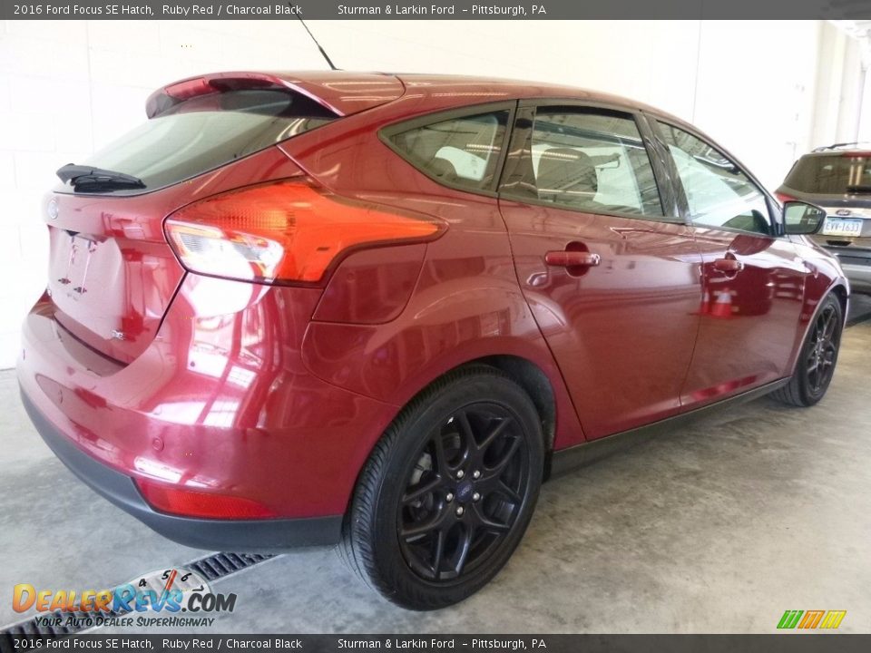 2016 Ford Focus SE Hatch Ruby Red / Charcoal Black Photo #2