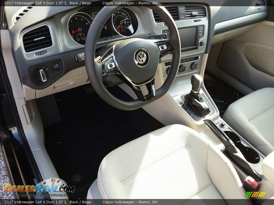 Beige Interior - 2017 Volkswagen Golf 4 Door 1.8T S Photo #5