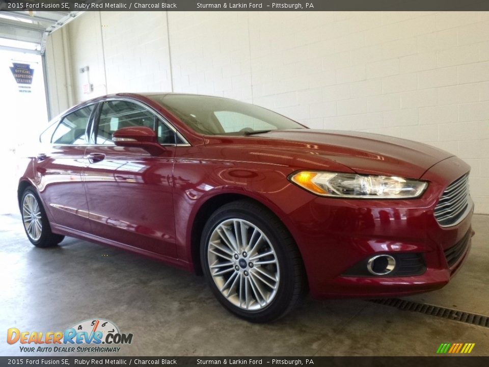 2015 Ford Fusion SE Ruby Red Metallic / Charcoal Black Photo #1
