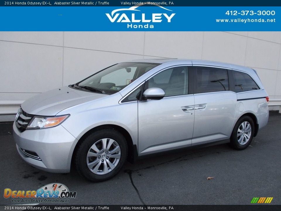 2014 Honda Odyssey EX-L Alabaster Silver Metallic / Truffle Photo #1