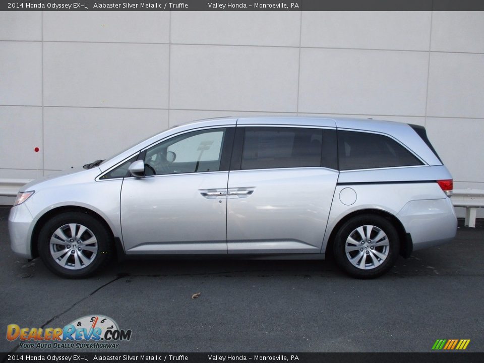 2014 Honda Odyssey EX-L Alabaster Silver Metallic / Truffle Photo #2