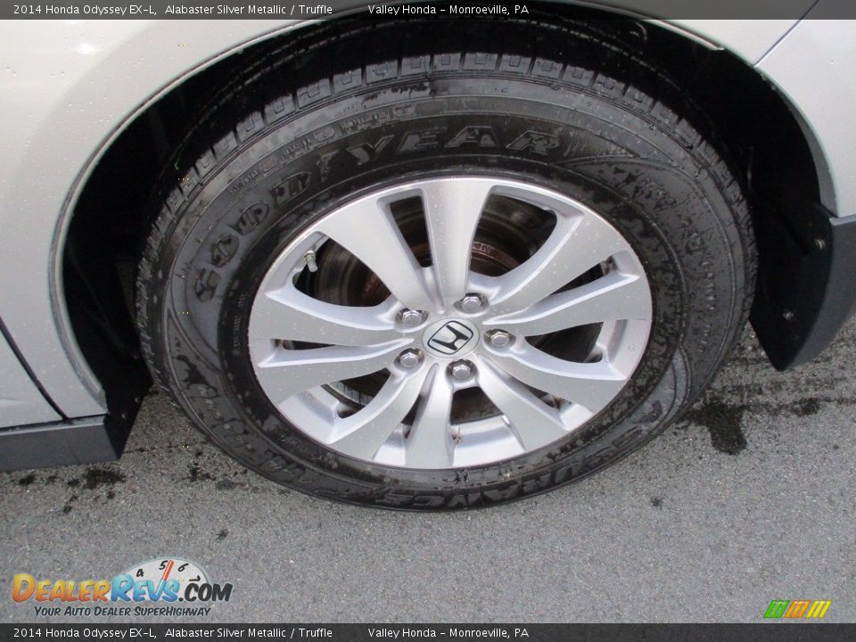 2014 Honda Odyssey EX-L Alabaster Silver Metallic / Truffle Photo #3