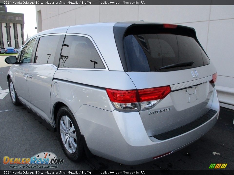 2014 Honda Odyssey EX-L Alabaster Silver Metallic / Truffle Photo #4