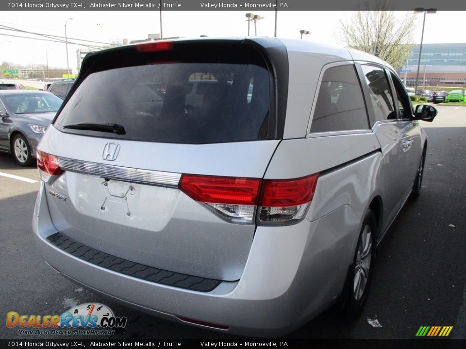 2014 Honda Odyssey EX-L Alabaster Silver Metallic / Truffle Photo #6