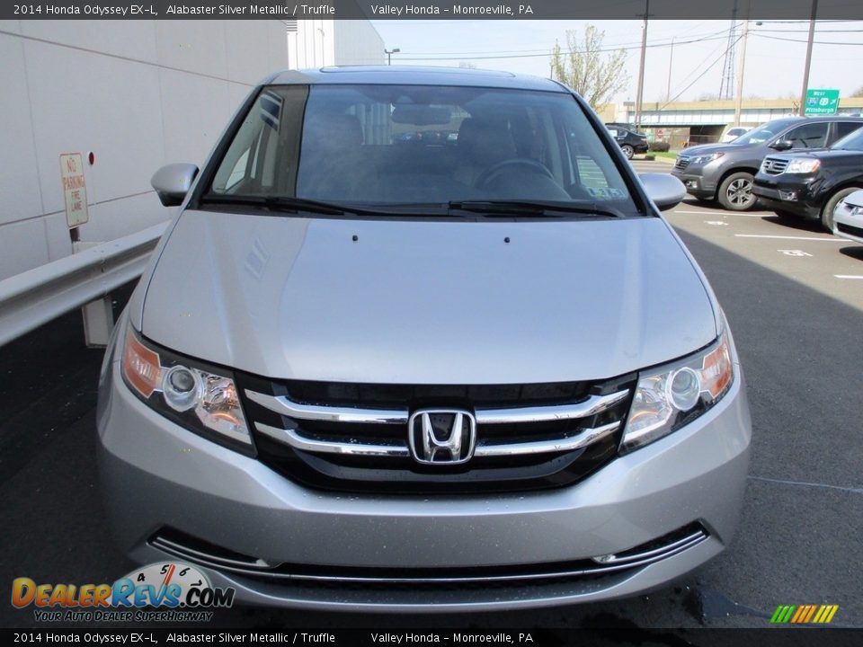 2014 Honda Odyssey EX-L Alabaster Silver Metallic / Truffle Photo #8
