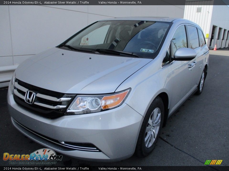2014 Honda Odyssey EX-L Alabaster Silver Metallic / Truffle Photo #9