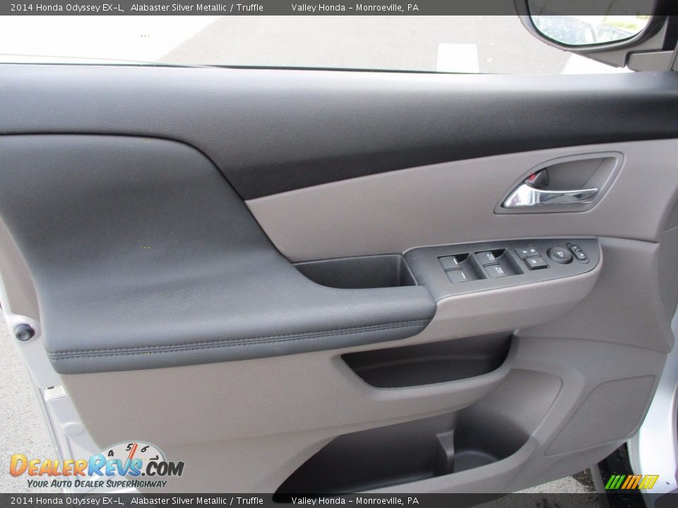 2014 Honda Odyssey EX-L Alabaster Silver Metallic / Truffle Photo #10