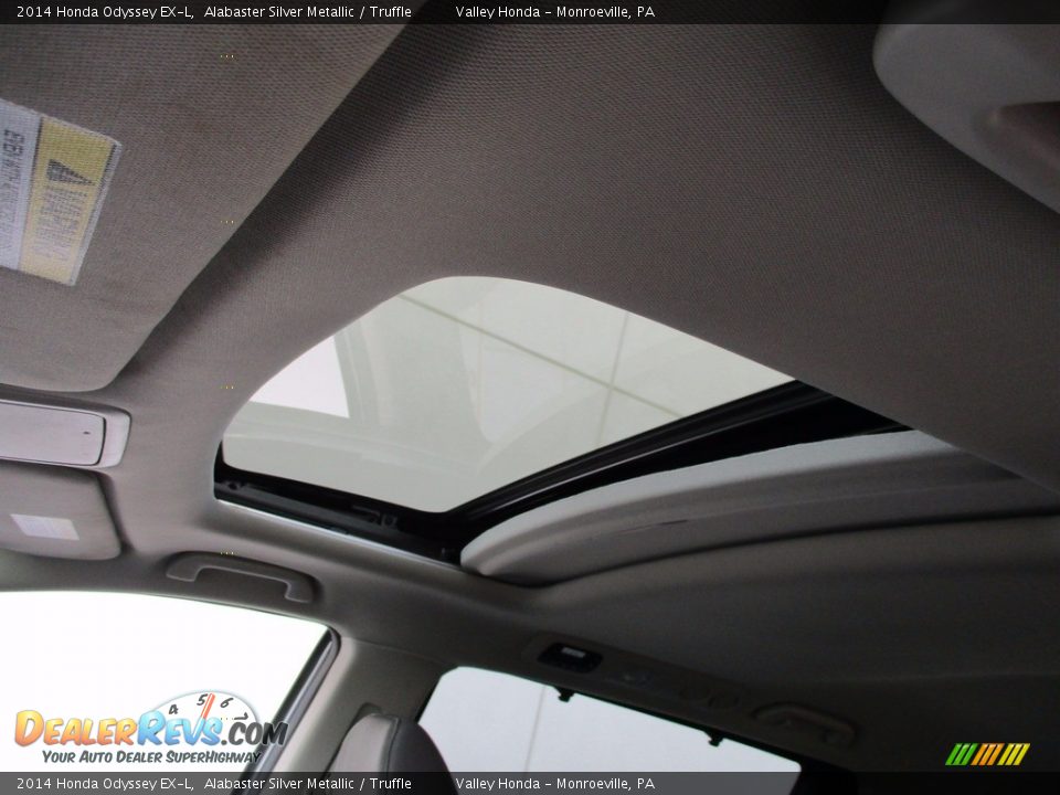 2014 Honda Odyssey EX-L Alabaster Silver Metallic / Truffle Photo #11
