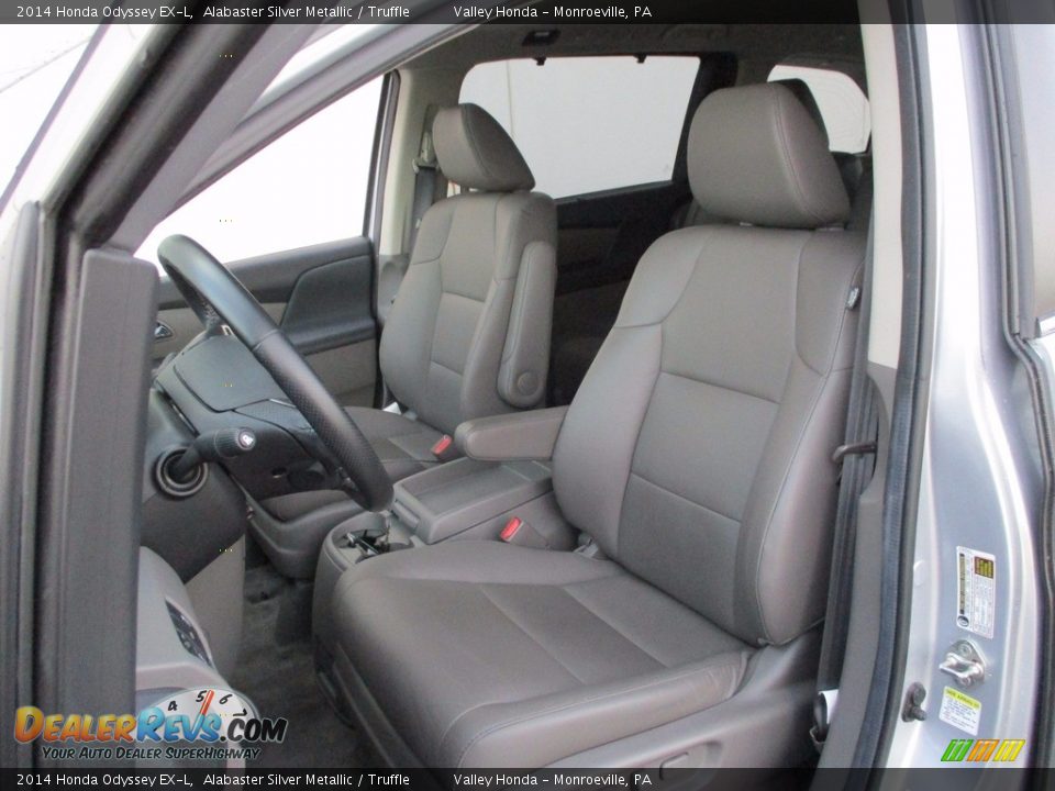 2014 Honda Odyssey EX-L Alabaster Silver Metallic / Truffle Photo #12