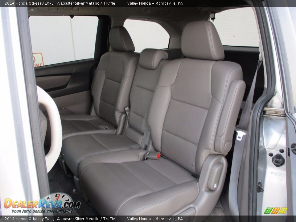 2014 Honda Odyssey EX-L Alabaster Silver Metallic / Truffle Photo #13