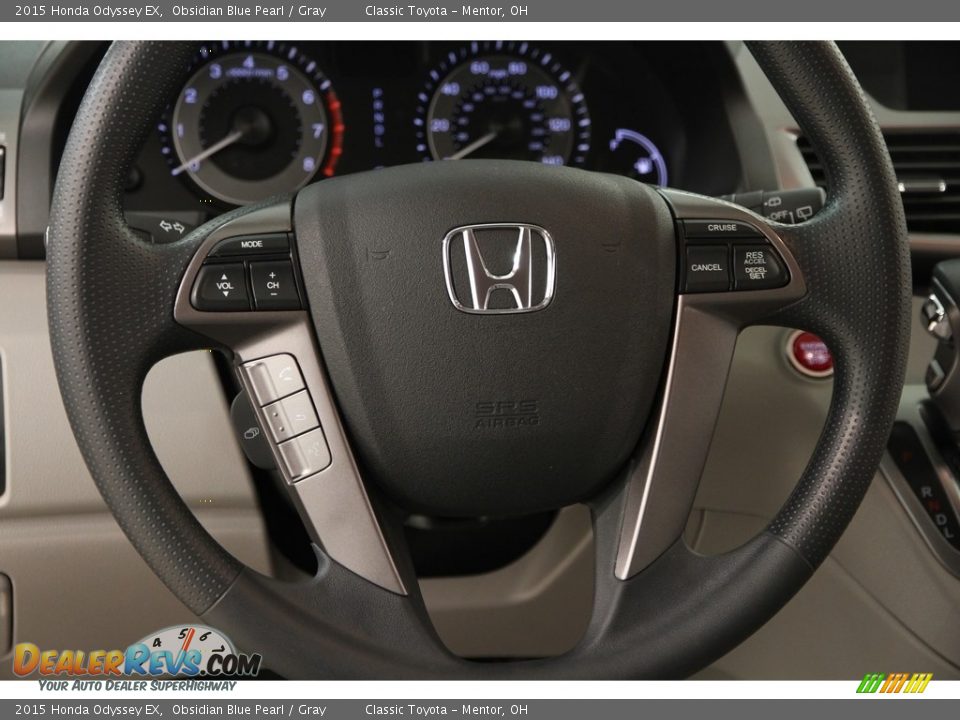 2015 Honda Odyssey EX Obsidian Blue Pearl / Gray Photo #7