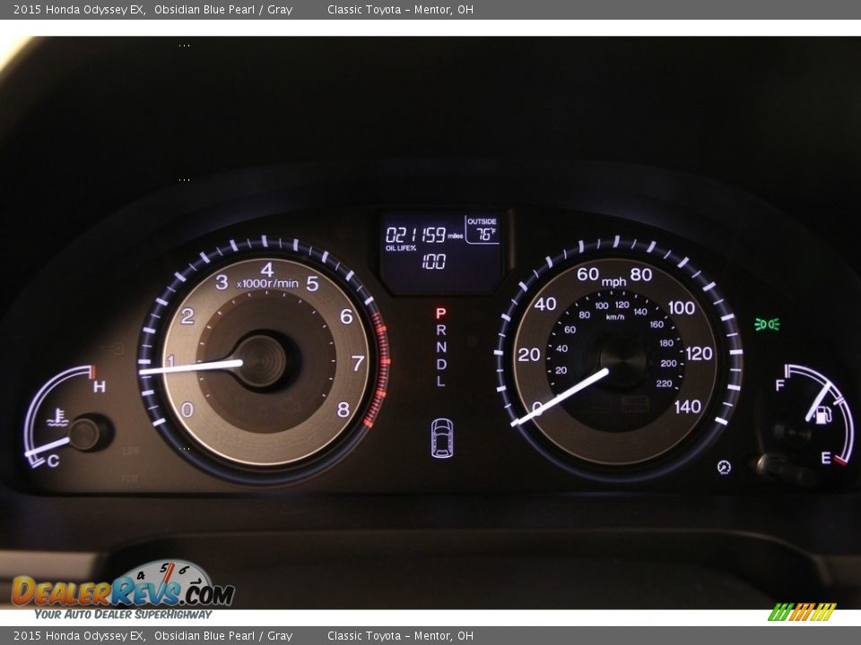 2015 Honda Odyssey EX Obsidian Blue Pearl / Gray Photo #8