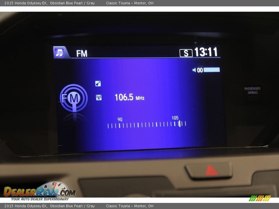 2015 Honda Odyssey EX Obsidian Blue Pearl / Gray Photo #11