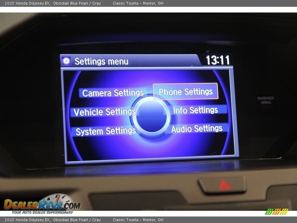 2015 Honda Odyssey EX Obsidian Blue Pearl / Gray Photo #13