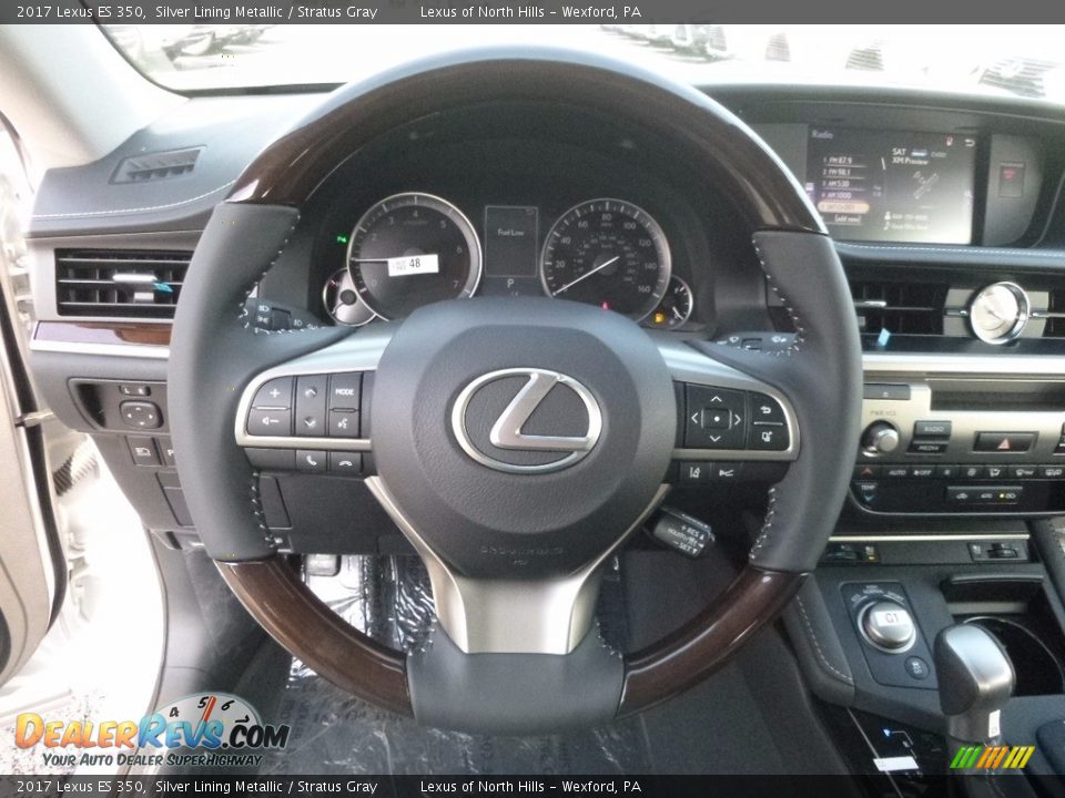 2017 Lexus ES 350 Silver Lining Metallic / Stratus Gray Photo #12