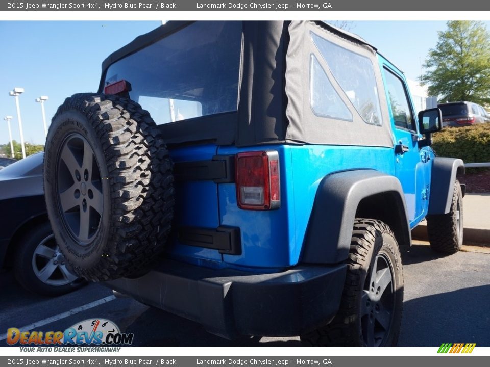 2015 Jeep Wrangler Sport 4x4 Hydro Blue Pearl / Black Photo #3